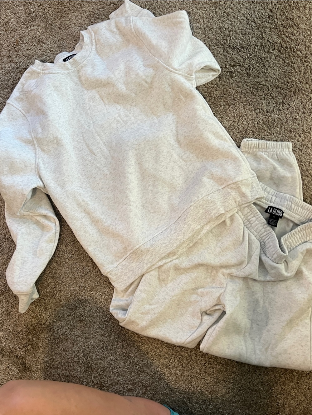 Light Gray Hooded Sweatshirt - Casual Pullover